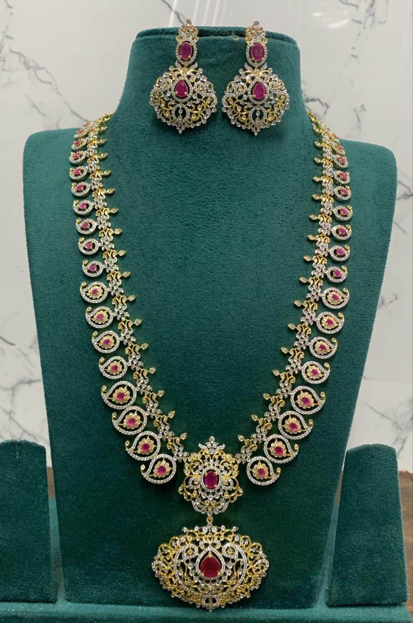 American Diamond Stones Bridal Haram