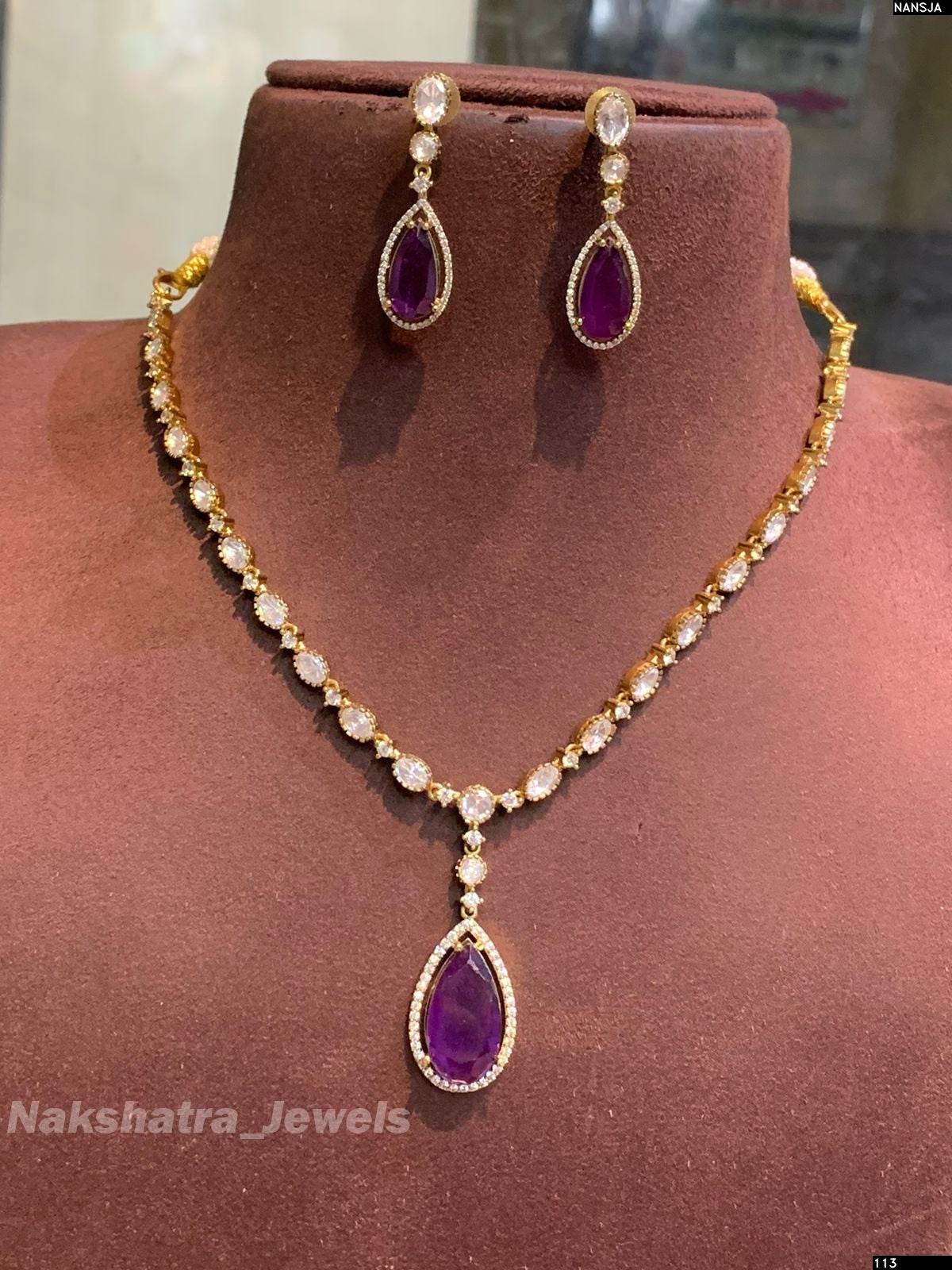 AD & Moissanite Stones Necklace