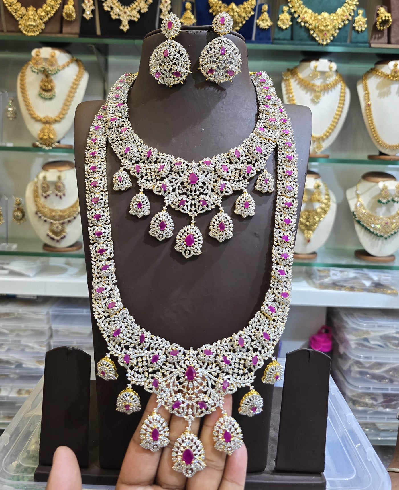 American Diamond Stones Bridal Combo