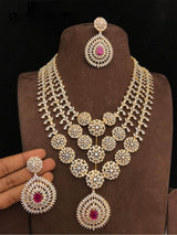 American Diamond Stones Bridal Layer Haram - Nakshatra Jewels
