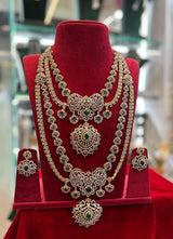American Diamond Stones Bridal Layer Combo Set