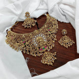 Nakshi Work with AD & Kundan Stones Bridal Choker - Nakshatra Jewels