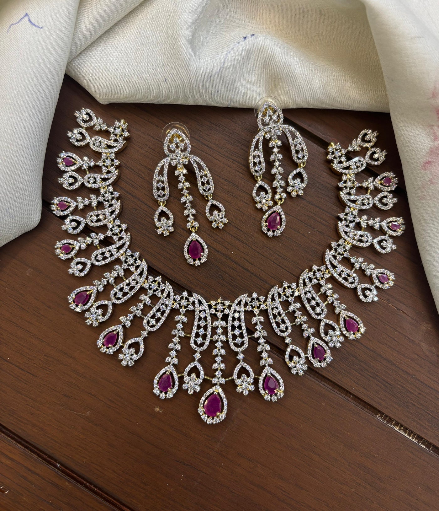 American Diamond Stones Necklace