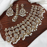 Moissanite & AD Stones Bridal Necklace - Nakshatra Jewels