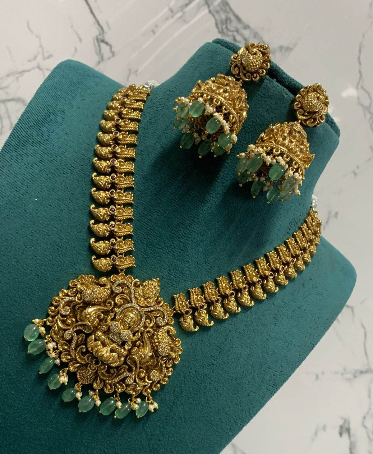 Nakshi Work with AD stones Necklace