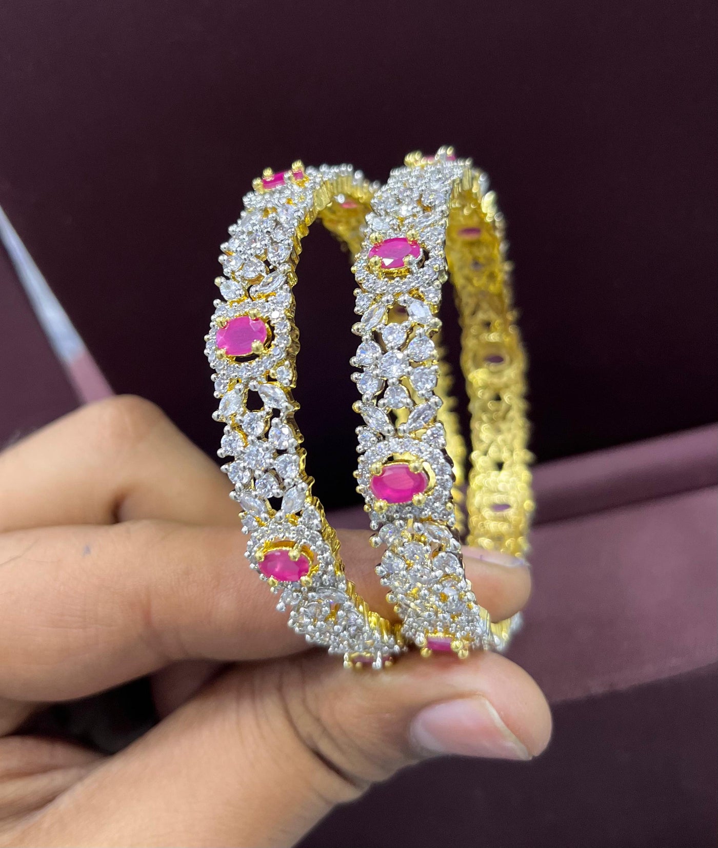 AD Stone Bangles