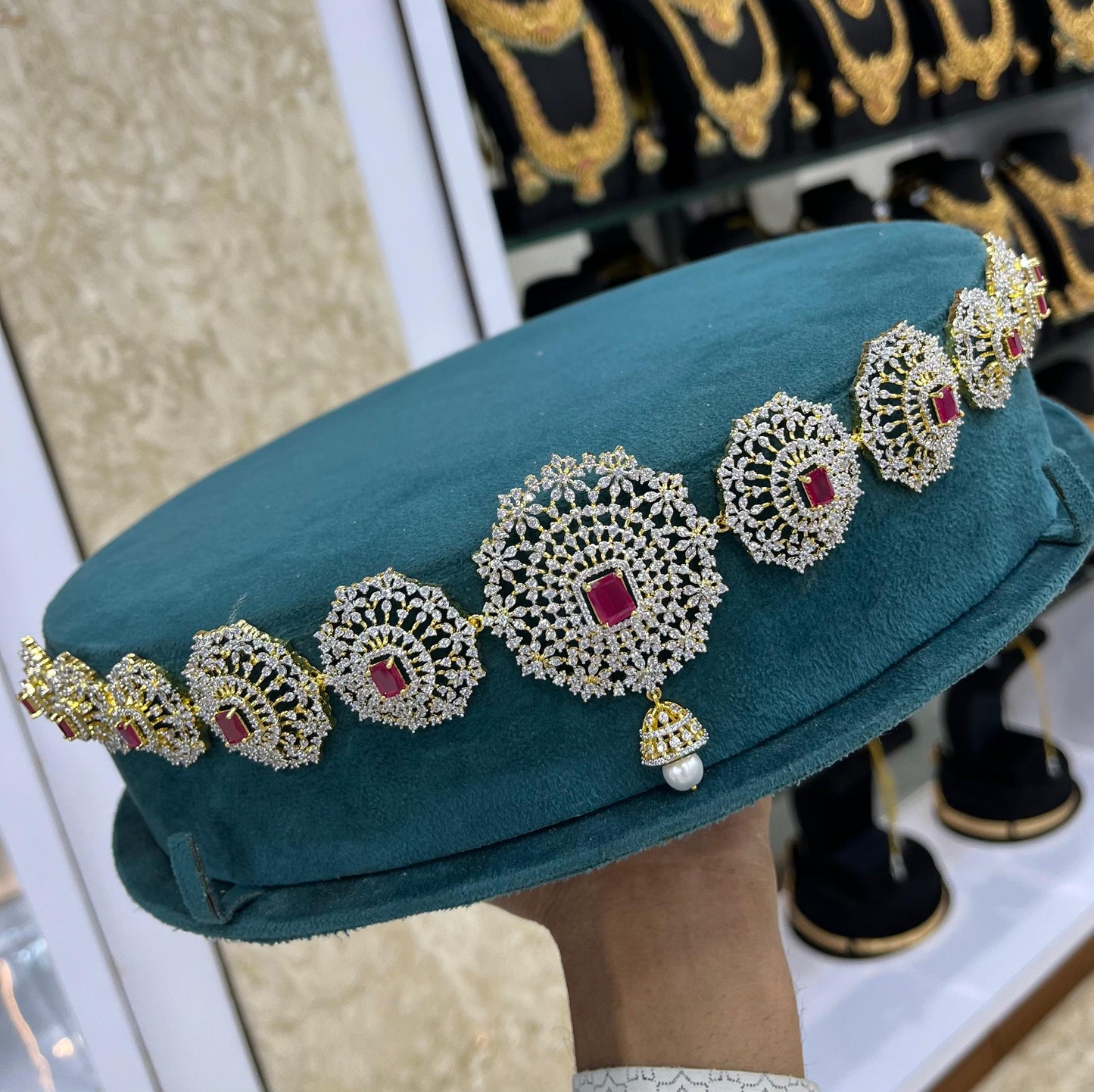 American Diamond Stones Bridal Hip Chain