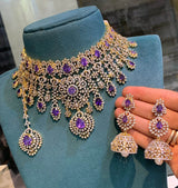 American Diamond Stones Bridal Choker - Nakshatra Jewels
