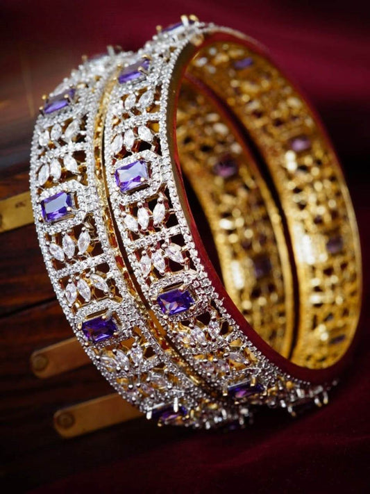 AD Stone Bangles - Nakshatra Jewels