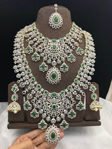 American Diamond Stones Bridal Set - Nakshatra Jewels