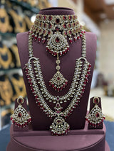 Victorian Polish with AD Stones Bridal combo Set
