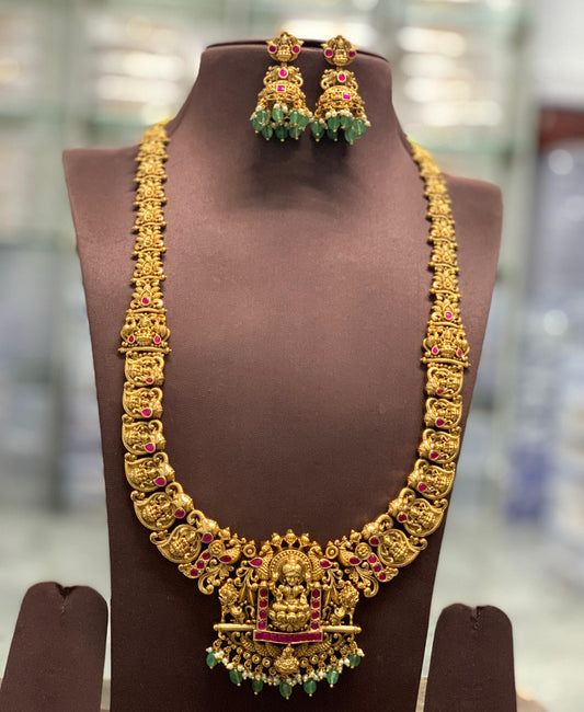Nakshi Work with Kundan Stones Bridal Haram