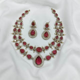 Victorian Polish with AD Stones Necklace - Nakshatra Jewels