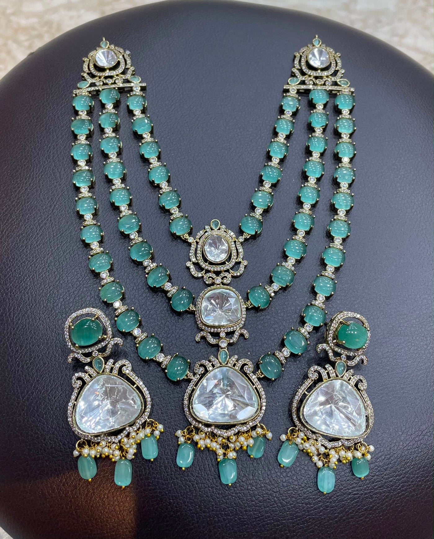 Mossianite with AD Stones Bridal Layer Haram