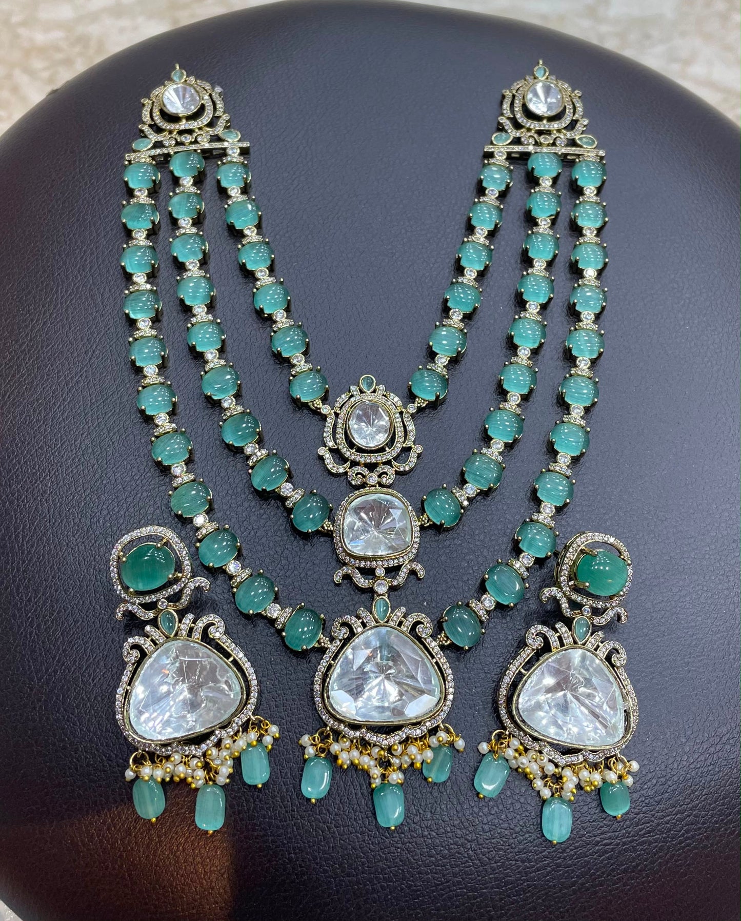 Mossianite with AD Stones Bridal Layer Haram