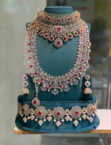 American Diamond Stones Bridal Set - Nakshatra Jewels
