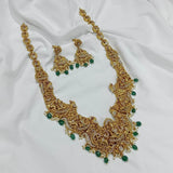 Nakshi Work with AD Stones Haram (Gold Replica) - Nakshatra Jewels