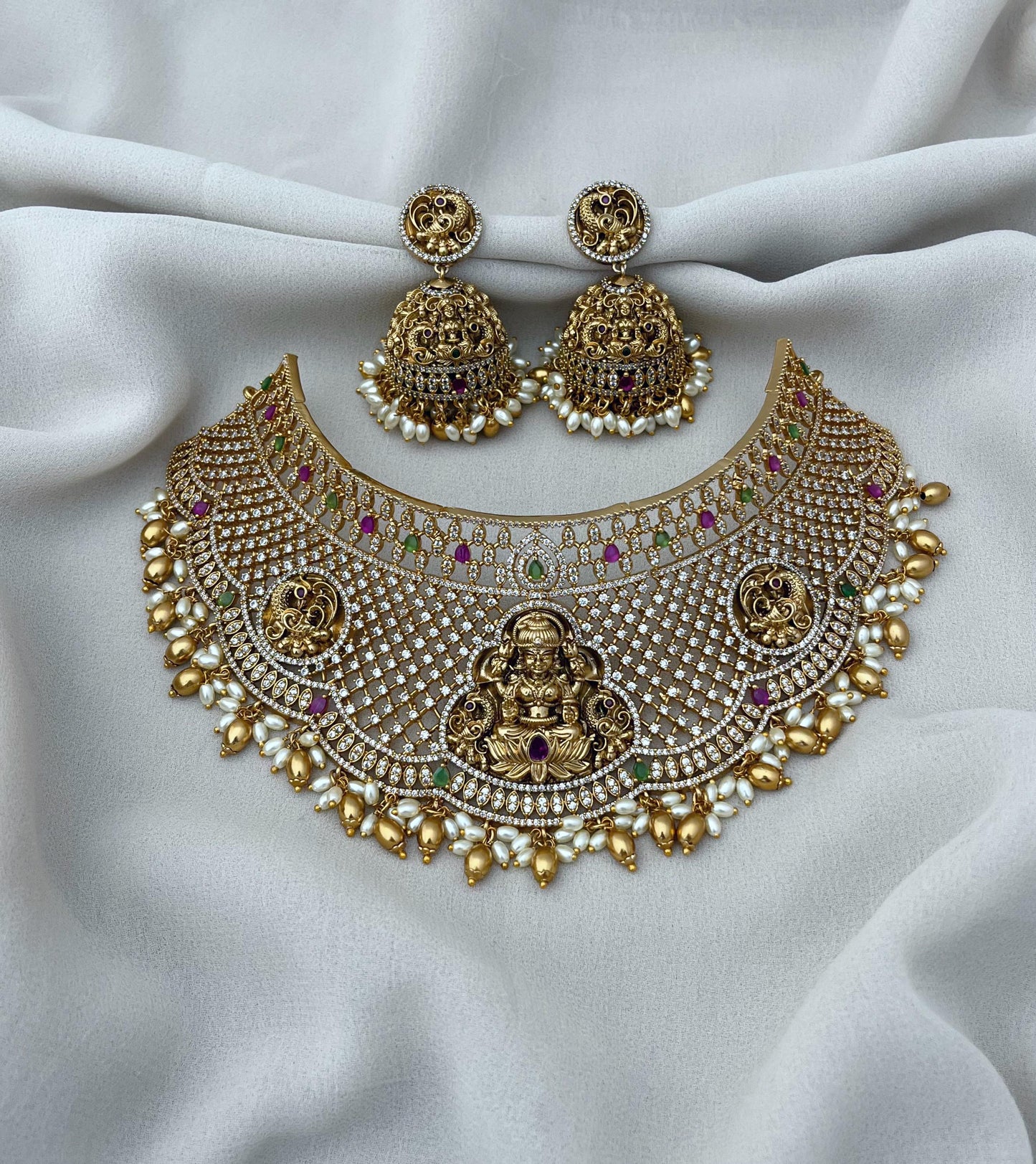 Nakshi Work with AD Stones Bridal Choker