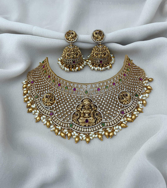 Nakshi Work with AD Stones Bridal Choker