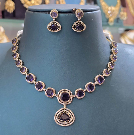 AD Stones Necklace - Nakshatra Jewels