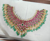 Jadau Kundan Stones Bridal Necklace - Nakshatra Jewels