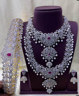 American Diamond Stones Bridal Set - Nakshatra Jewels