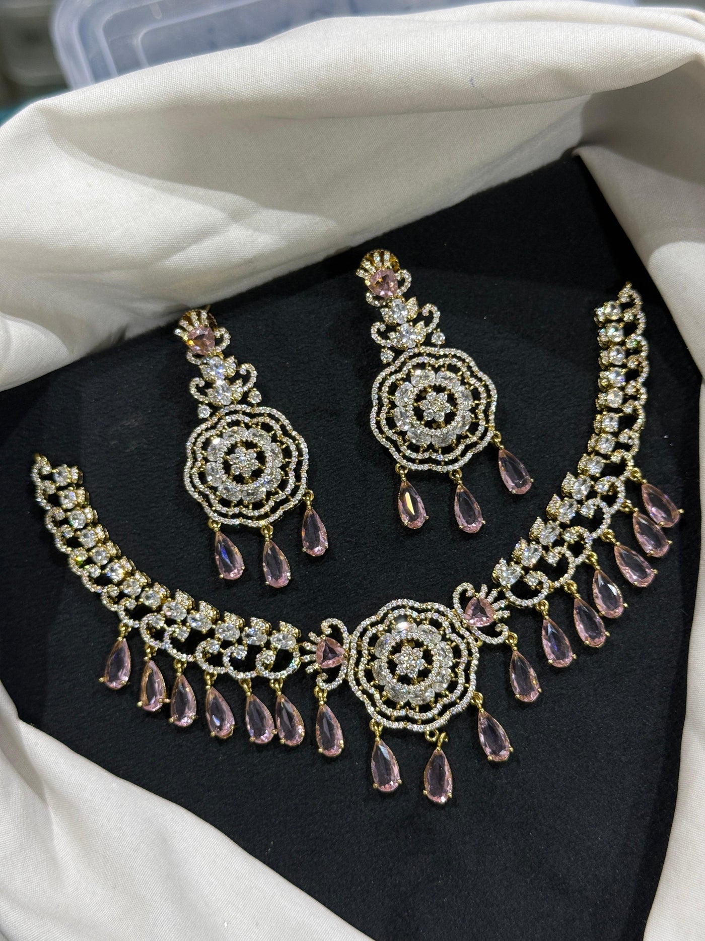Victorian Polish AD Stones Necklace