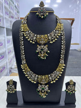 Victorian Polish with AD Stones and Nakshi work Combo Set - Nakshatra Jewels
