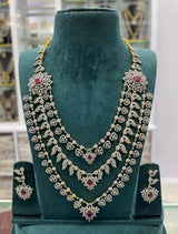 American Diamond Stones Bridal Layer Haram - Nakshatra Jewels