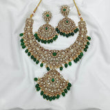 Victorian Polish with AD Stones Bridal Necklace - Nakshatra Jewels