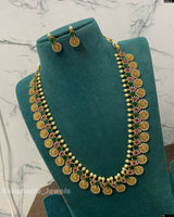 Premium Matt with Kempu Stones Ram Parivar Haram - Nakshatra Jewels