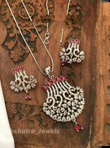 AD Stones Pendent Set with Chain - Nakshatra Jewels