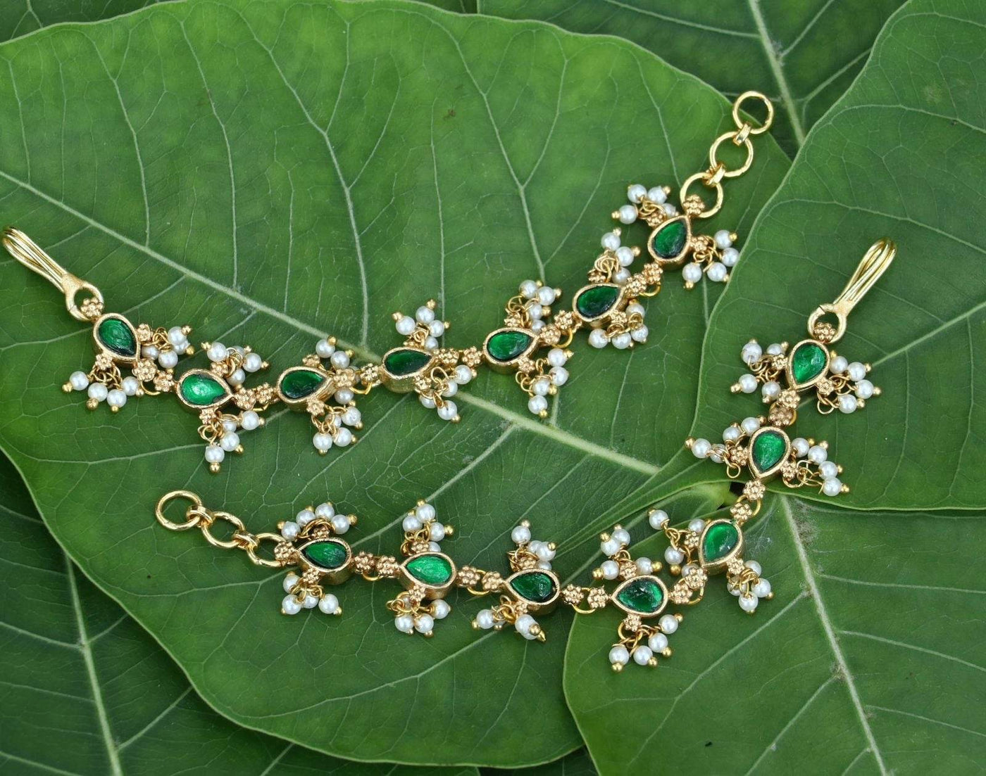 Kundan Stones Ear Chains