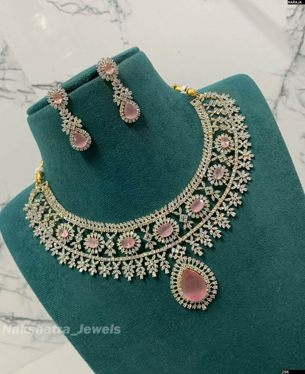 American Diamond Stones Bridal Necklace