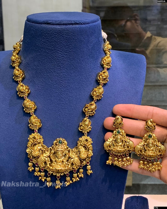 Nakshi Work with AD Stones Necklace