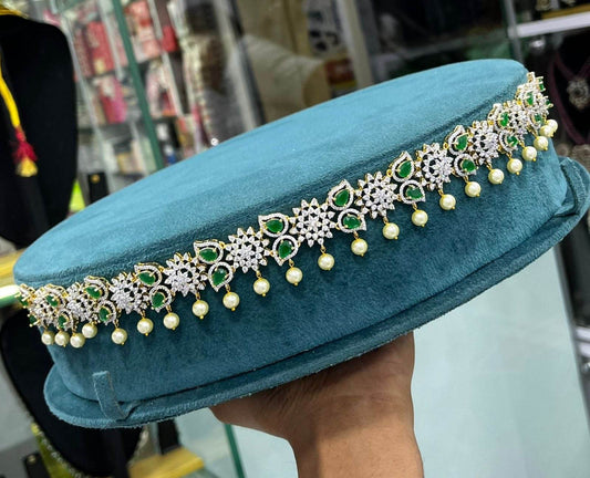 American Diamond Stones Hip Chain - Nakshatra Jewels