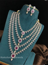 American Diamond Stones Bridal Layer Haram - Nakshatra Jewels