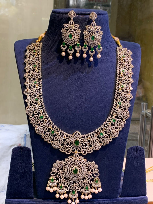 American Diamond Stones Bridal Haram