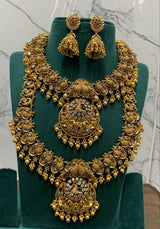 Nakshi Work with AD Stones Bridal Combo Set - Nakshatra Jewels