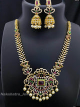 AD Stones Necklace (Gold Polish) - Nakshatra Jewels