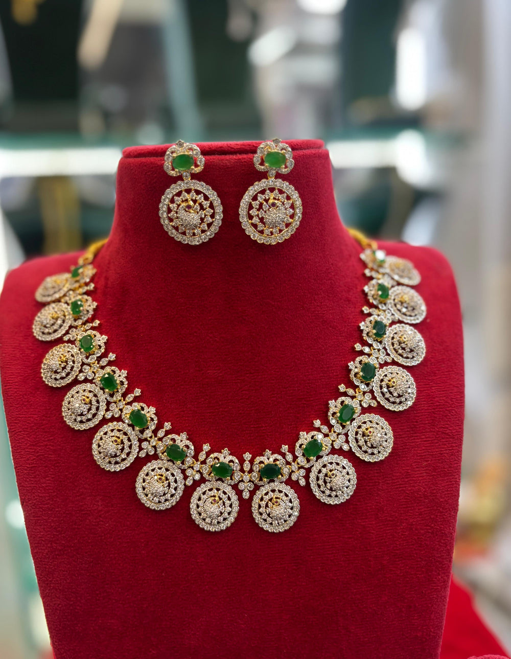 American Diamond Stones Bridal Necklace