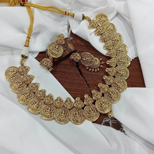 Nagasi Work Kaasu Necklace - Nakshatra Jewels