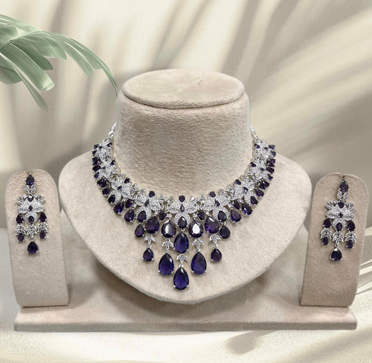 AD Stones Necklace (Silver Polish)