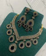 Victorian Polish AD Stones Necklace - Nakshatra Jewels