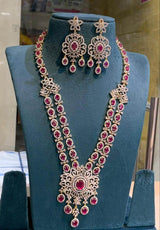 American Diamond Stones Bridal Haram - Nakshatra Jewels