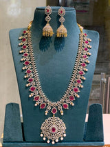 American Diamond Stones Bridal Haram - Nakshatra Jewels