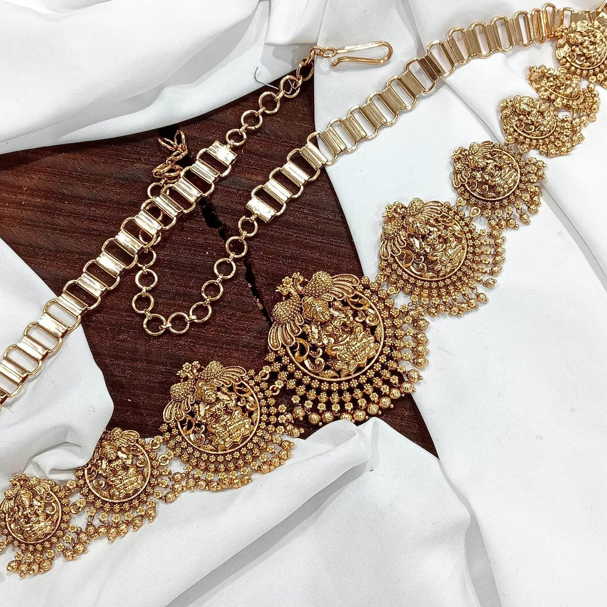 Nagasi Work with Kempu Stones Hip Chain