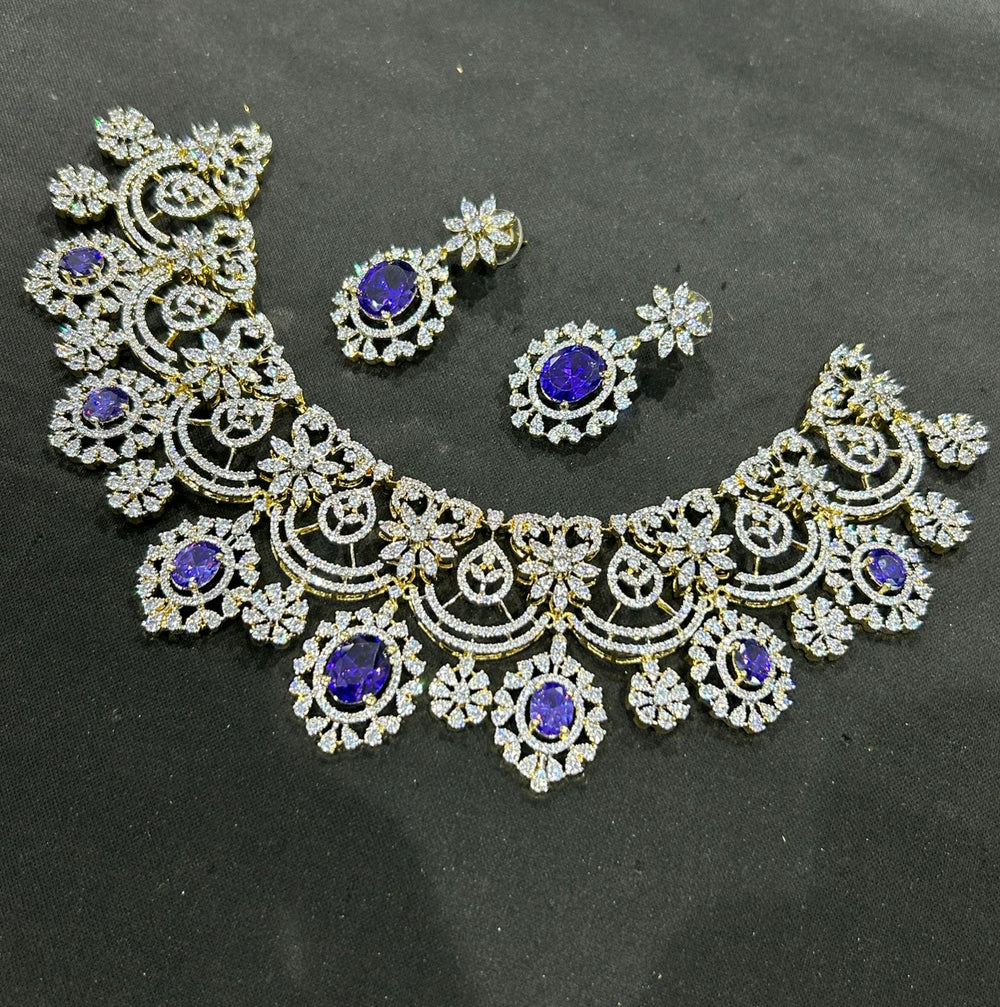 American Diamond Stones Bridal Neck Set