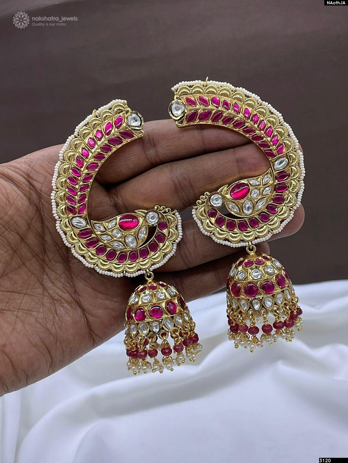 Kundan Stones Bridal Ear Cuffs