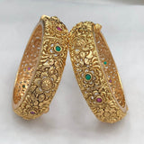 Premium Matt with Kempu Stones Bangles - Nakshatra Jewels
